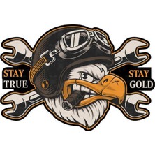 Stickermarket Stay True Stay Gold Sticker 32 x 22 cm