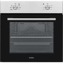 Vestel Inox 3'lü Ankastre Set (Af 5661 Yx Ankastre Fırın + AO-6004 Yx Ankastre Ocak + AD-6001 x 60 cm Davlumbaz)