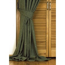 Massarelli Fon Perde Keten Yeşil 1-3 Sık Pile  60 x 260  cm