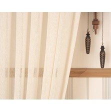Massarelli Keten Tül Buğday Rengi 1-3 Sık Pile 100 x 260  cm