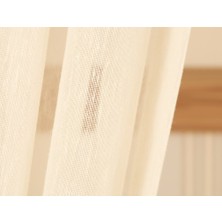 Massarelli Keten Tül Buğday Rengi 1-3 Sık Pile 100 x 260  cm