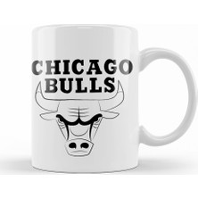 Baskı Dükkanı Chicago Bulls Logo Kupa Bardak Porselen