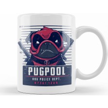 Baskı Dükkanı Deadpool Pugpool Köpek Kupa Bardak Porselen