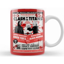Baskı Dükkanı Fight Clash of Titans Kupa Bardak Porselen