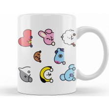 Baskı Dükkanı Bt21 Bts Kupa Bardak Porselen