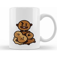 Baskı Dükkanı Bts Love Yourself BT21 Shooky Bts Kupa Bardak Porselen