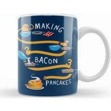 Baskı Dükkanı Adventure Time Bacon Pancakes Kupa Bardak Porselen