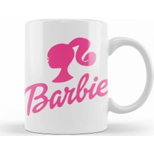 Baskı Dükkanı Barbie Logo Kupa Bardak Porselen