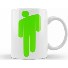 Baskı Dükkanı Billie Eilish Logo Kupa Bardak Porselen