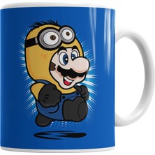 Baskı Dükkanı Super Minion Mario Kupa Bardak Porselen
