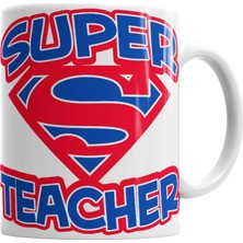 Baskı Dükkanı Süper Öğretmen Kupa Bardak Porselen