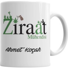 Baskı Dükkanı Kişiye Özel Ziraat Mühendisi Kupa Bardak Porselen