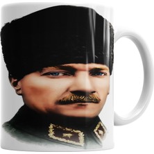 Baskı Dükkanı Mustafa Kemal Atatürk Kupa Bardak Porselen