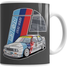 Baskı Dükkanı Bmw M3 E30 Dtm Kupa Bardak Porselen