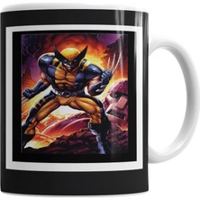 Baskı Dükkanı Savage Wolverine Kupa Bardak Porselen