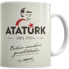 Baskı Dükkanı Atatürk Kupa Bardak Porselen