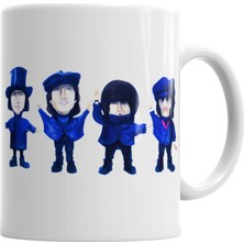 Baskı Dükkanı The Beatles Help Kupa Bardak Porselen