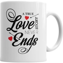 Baskı Dükkanı True Love Kupa Bardak Porselen