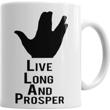 Baskı Dükkanı Spock Live Long And Prosper Kupa Bardak Porselen