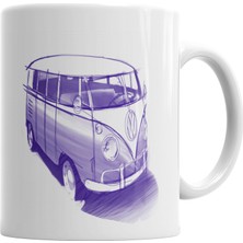 Baskı Dükkanı Sketch Kombi Kupa Bardak Porselen