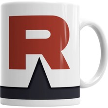 Baskı Dükkanı Pokemon Esquipe Rocket Kupa Bardak Porselen