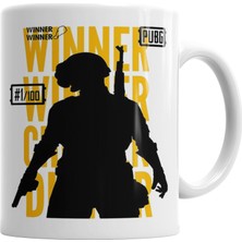 Baskı Dükkanı Masculina Branca Pubg Kupa Bardak Porselen