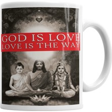 Baskı Dükkanı Deus E Amor Kupa Bardak Porselen
