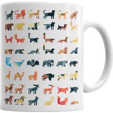 Baskı Dükkanı Animal World Kupa Bardak Porselen