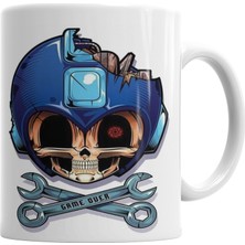 Baskı Dükkanı Mega Man Game Over Kupa Bardak Porselen