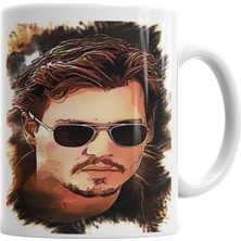 Baskı Dükkanı Johnny Depp Kupa Bardak Porselen
