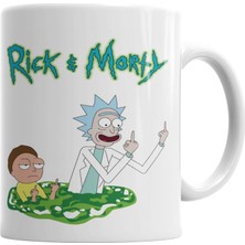 Baskı Dükkanı Cartoon Rick e Morty Kupa Bardak Porselen