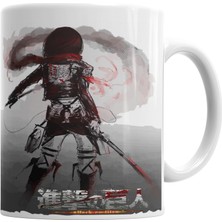 Baskı Dükkanı Attack on Titan Mikasa Kupa Bardak Porselen