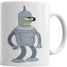 Baskı Dükkanı Bender Futurama Kupa Bardak Porselen