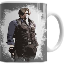 Baskı Dükkanı A Tribute to Leon Kennedy Onesie Kupa Bardak Porselen