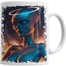 Baskı Dükkanı Angel Uzaylı Kupa Bardak Porselen