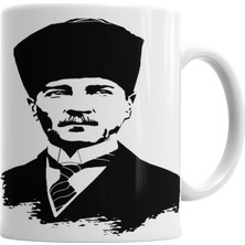 Baskı Dükkanı Mustafa Kemal Atatürk Kupa Bardak Porselen