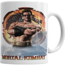 Baskı Dükkanı Mortal Kombat Johnny Cage Game Kupa Bardak Porselen