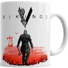 Baskı Dükkanı Vikings Ragnar Lothbrok Kupa Bardak Porselen