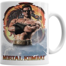 Baskı Dükkanı Mortal Kombat Johnny Cage Game Kupa Bardak Porselen