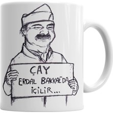 Baskı Dükkanı Çay Erdal Bakkalda İçilir Erdal Bakkal Kupa Bardak Porselen