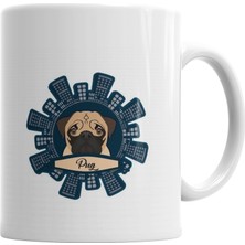 Baskı Dükkanı Pug Köpek Kupa Bardak Porselen