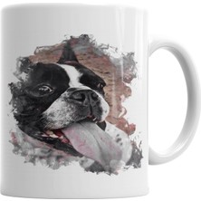 Baskı Dükkanı Frenchies Pug Köpek Kupa Bardak Porselen