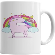 Baskı Dükkanı Hello Bitches Bebek Unicorn Kupa Bardak Porselen