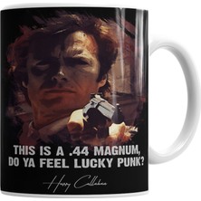 Baskı Dükkanı Dirty Harry Do Ya Feel Lucky Punk Kupa Bardak Porselen