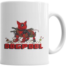 Baskı Dükkanı Dogpool Pug Köpek Kupa Bardak Porselen