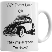 Baskı Dükkanı Vintage Volkswagen Retro Style Kupa Bardak Porselen