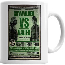Baskı Dükkanı Star Wars Skywalker Ve Vader Kupa Bardak Porselen