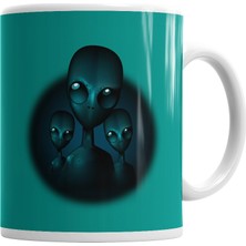 Baskı Dükkanı Alien Uzaylı Kupa Bardak Porselen