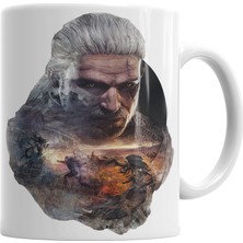 Baskı Dükkanı The Witcher Geralt Of Rivia Kupa Bardak Porselen