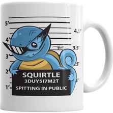 Baskı Dükkanı Squirtle Bad Boy Pokemon Kupa Bardak Porselen